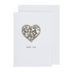 Luna Loves - Embellished Heart Baby Card