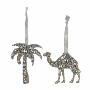 Embellished Palm Tree & Camel Hanging Decor