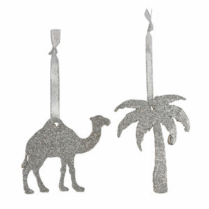 Embellished Palm Tree & Camel Hanging Decor