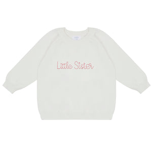 Little Sister Embroidered Knit Sweater