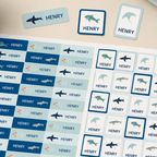 Open Water Name Labels & School Tag Set