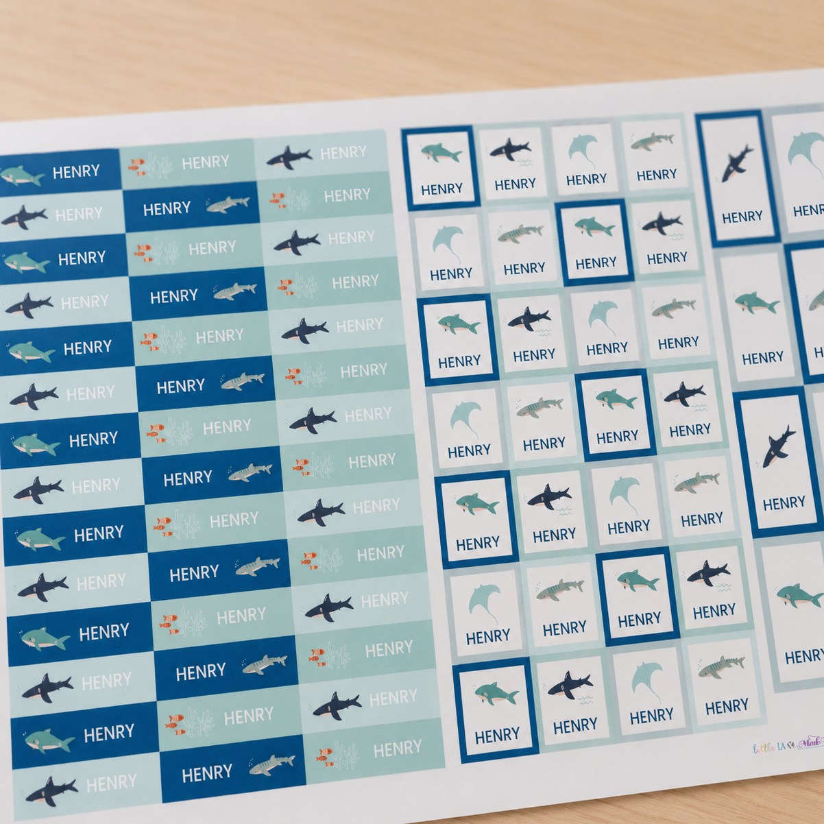 Open Water Name Labels & School Tag Set