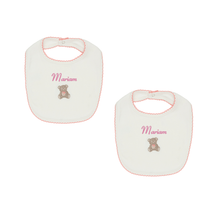 Load image into Gallery viewer, Organic Cotton Baby Bib Pack of 2 - Pink

