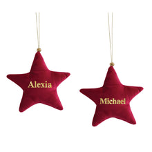Load image into Gallery viewer, Personalised Velvet Ornament Set
