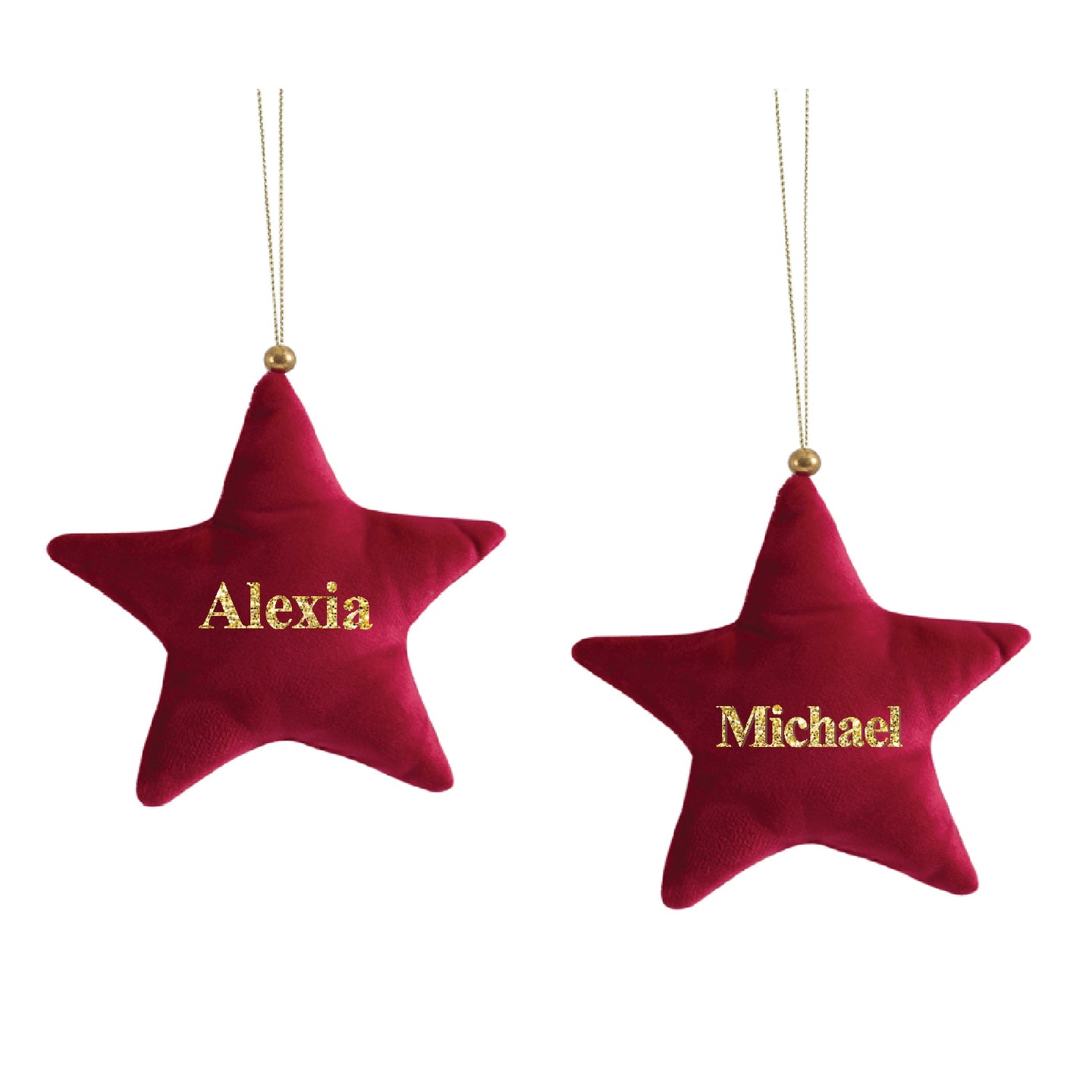 Personalised Velvet Ornament Set