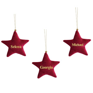 Personalised Velvet Ornament Set