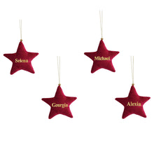 Load image into Gallery viewer, Personalised Velvet Ornament Set

