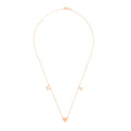 Two Gold Initials with Heart Necklace