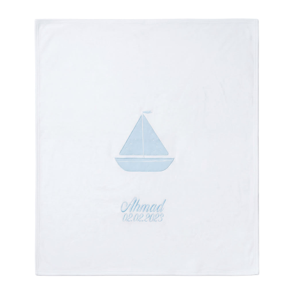 Organic Cotton Sailboat Blanket