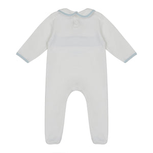 Embroidered Sailboat Sleepsuit & Bib Set