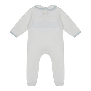 Organic Cotton Sailboat Sleepsuit & Bib Set