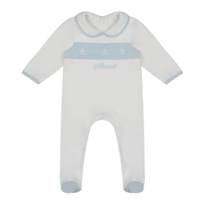 Organic Cotton Sailboat Sleepsuit