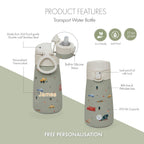 Transport Stainless Steel Water Bottle