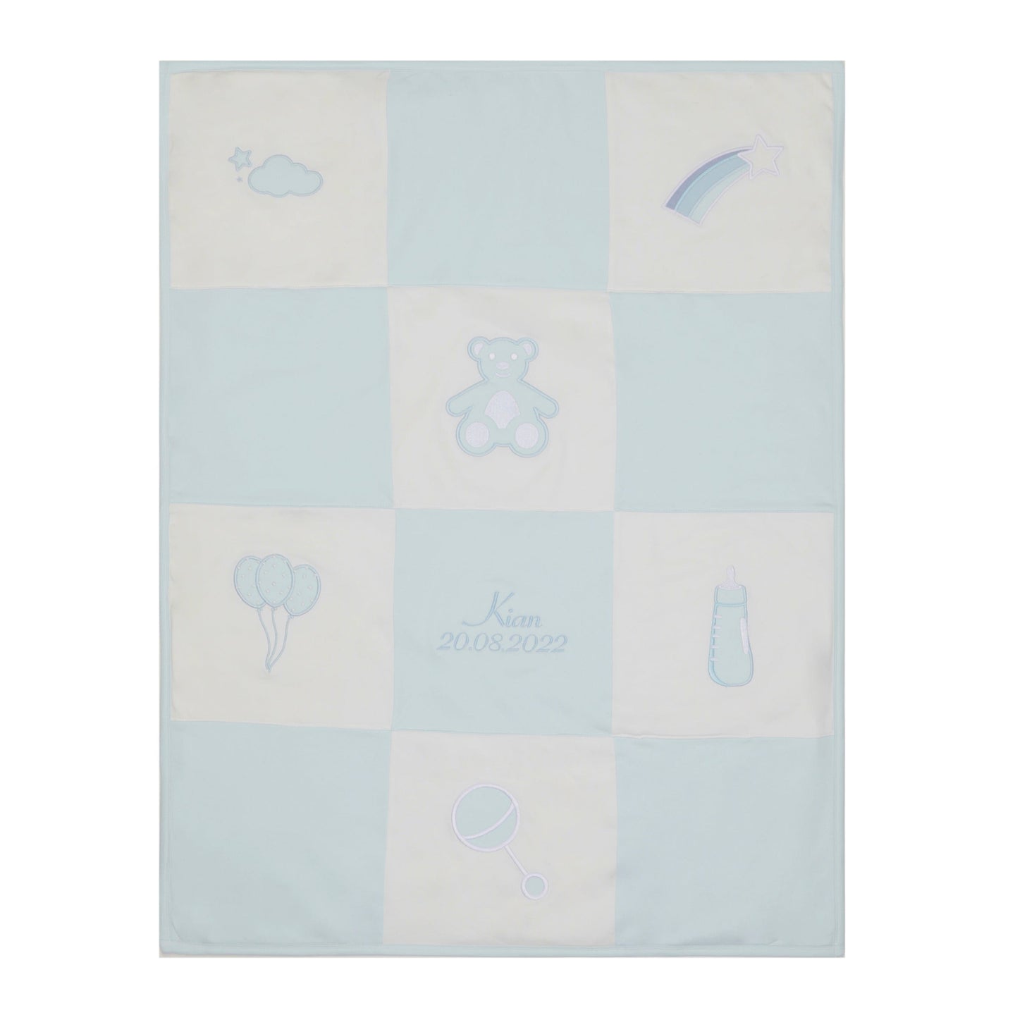 Organic Cotton Teddy Patchwork Blanket