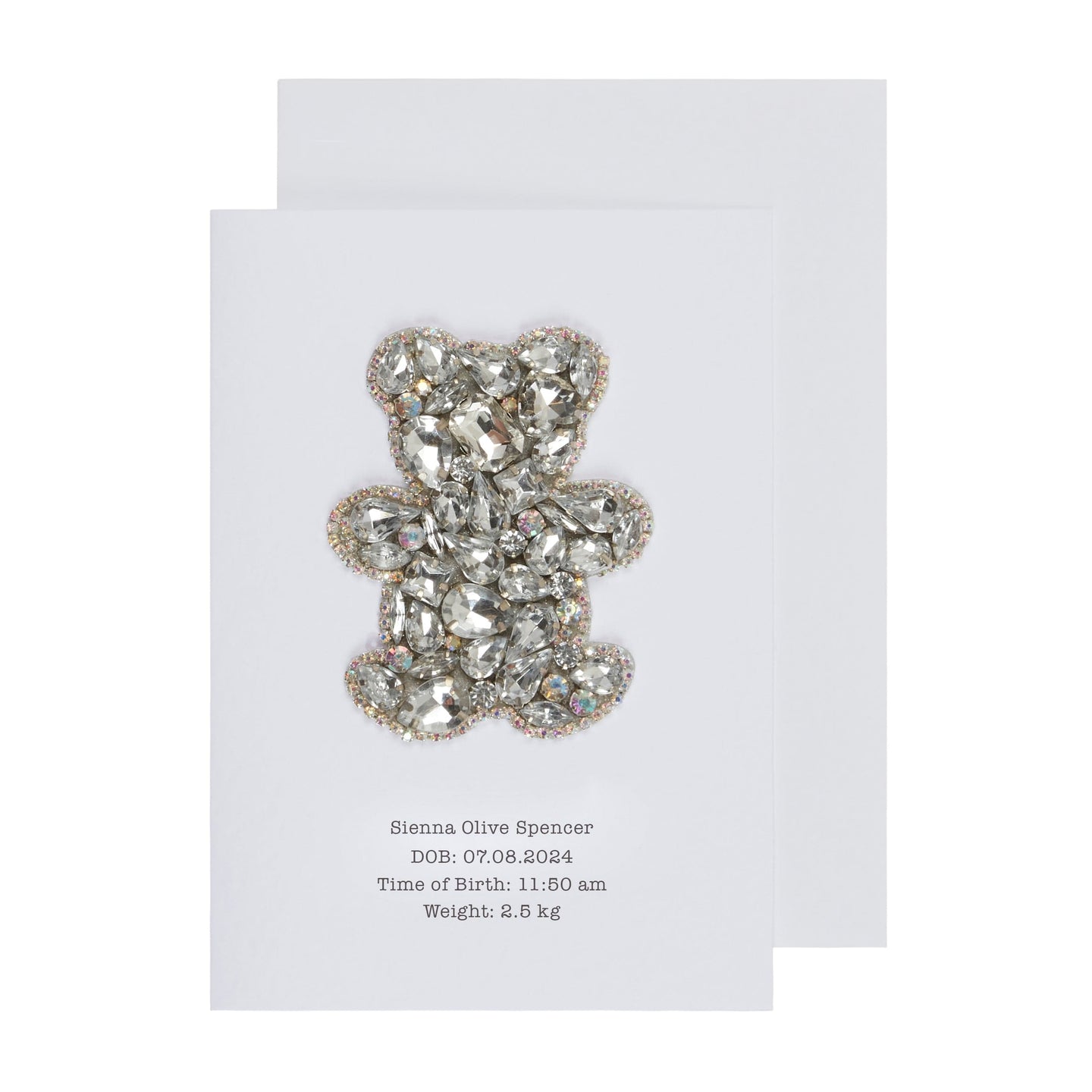 Luna Loves - Embellished Teddy Bear Keepsake Card