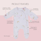 Unicorn Printed Baby Sleepsuit