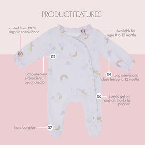 Unicorn Ruffled Sleepsuit