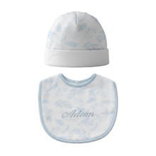 Load image into Gallery viewer, Birdsong Bib &amp; Hat Set
