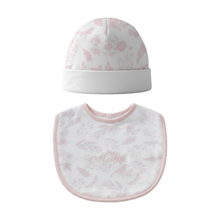 Load image into Gallery viewer, Birdsong Bib &amp; Hat Set
