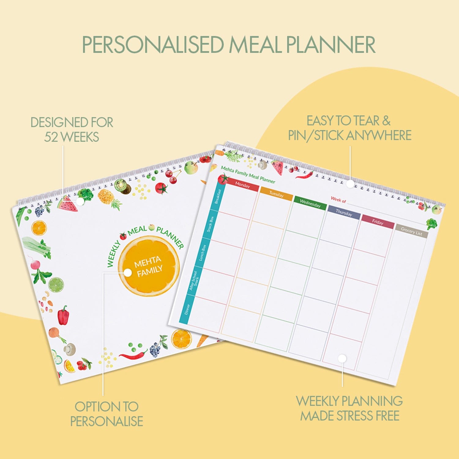 Weekly Meal Planner - Kitchen Theme