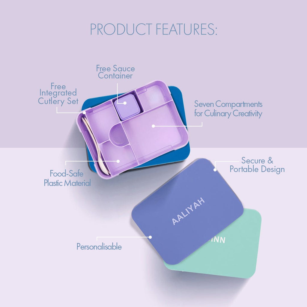 Party Favour: 7-Compartment Lunchbox with Cutlery