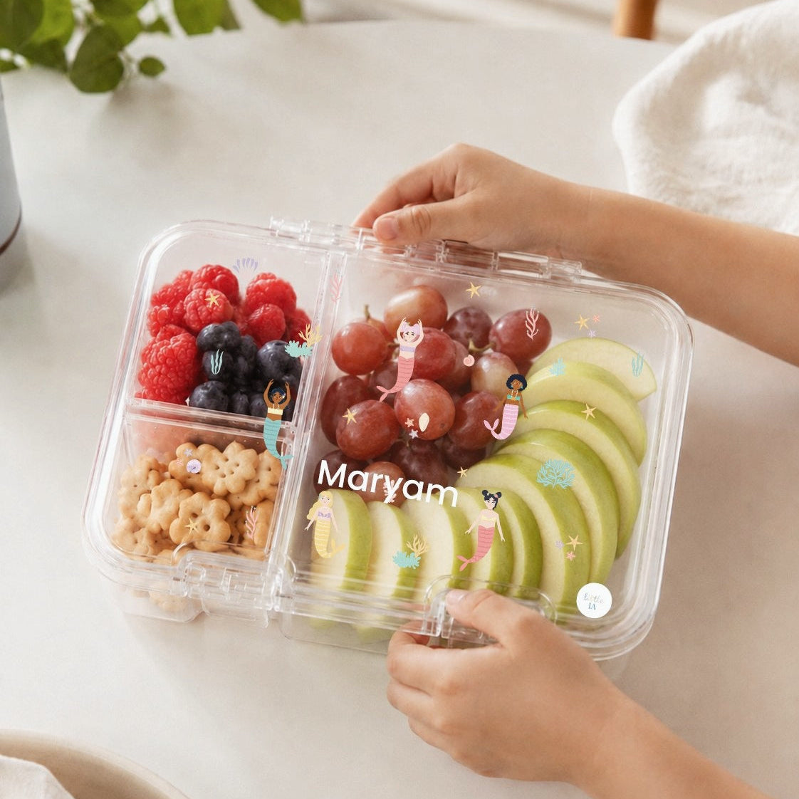 Mermaid Tritan Snack Box - 3 Compartments