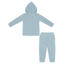 Load image into Gallery viewer, Blue Hooded Knit Set
