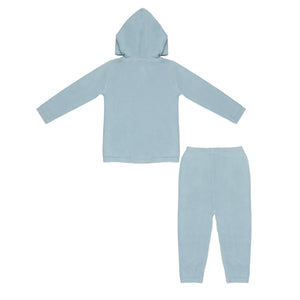 Blue Hooded Knit Set