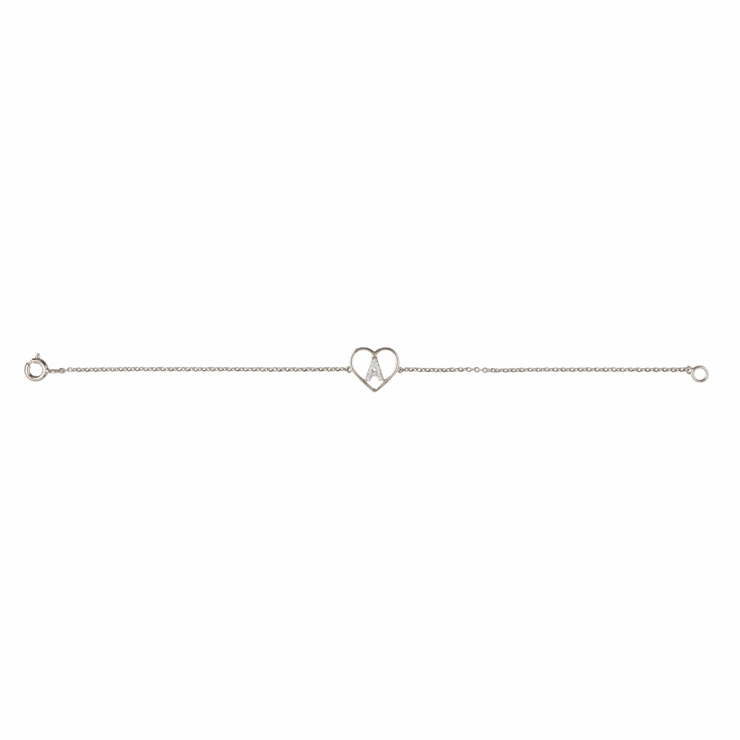 Diamond Initial Keepsake Bracelet