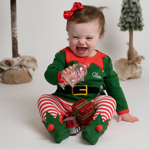 Organic Cotton Elf Baby Sleepsuit
