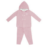 Pink Hooded Knit Set