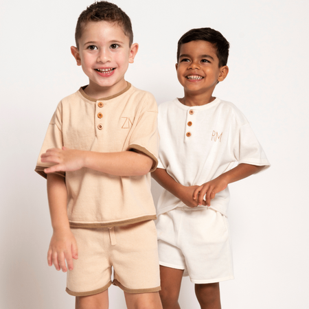 White Cotton Knit Set