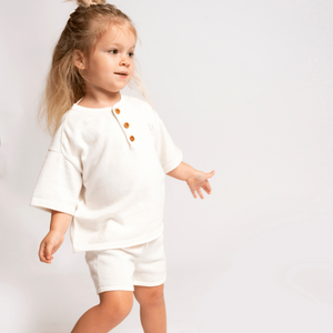 White Cotton Knit Set