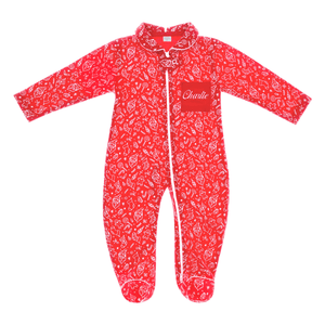Personalised Christmas Baby Sleepsuit
