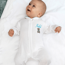 Load image into Gallery viewer, Teddy Bear Clever Zip Boy Sleepsuit
