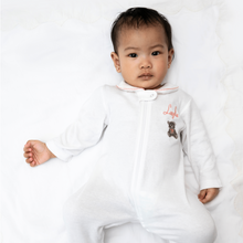 Load image into Gallery viewer, Teddy Bear Clever Zip Girl Sleepsuit
