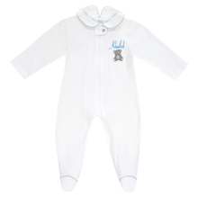 Load image into Gallery viewer, Teddy Bear Clever Zip Boy Sleepsuit
