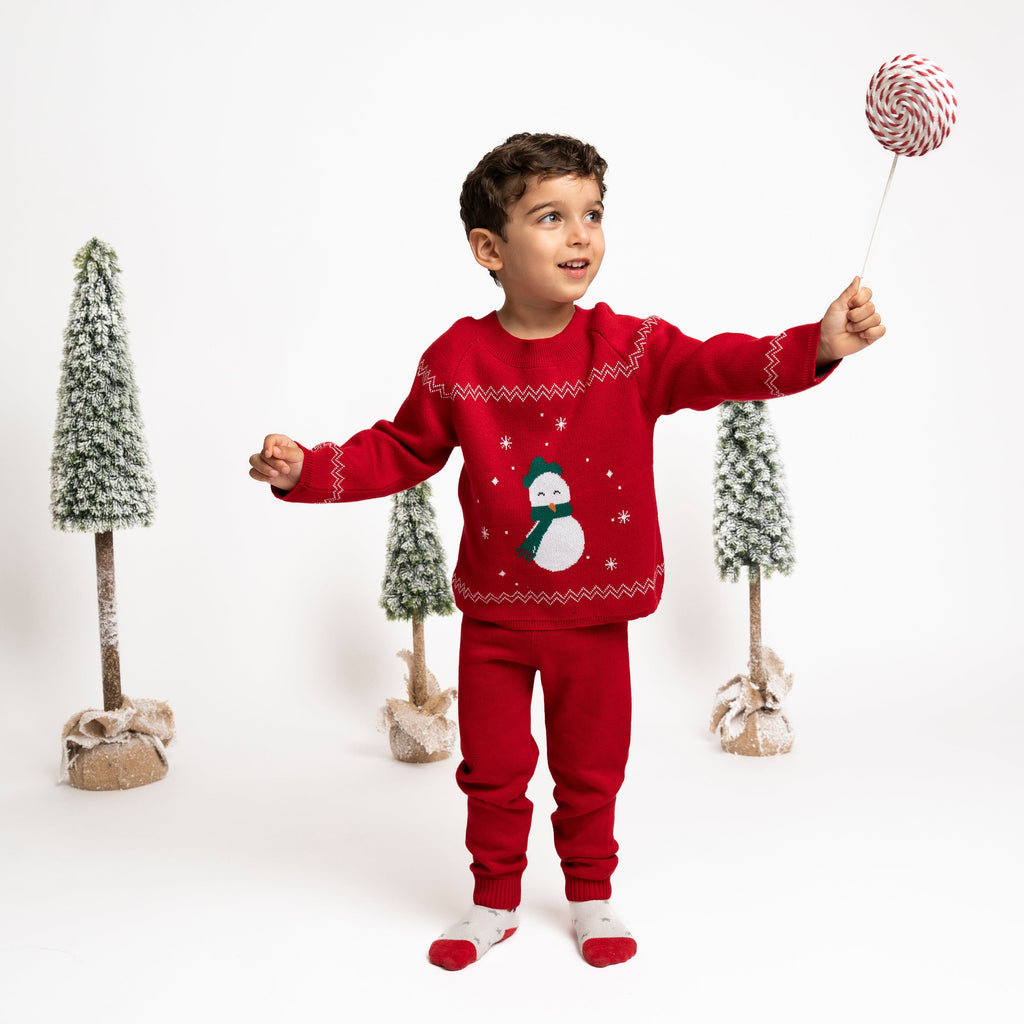 Snowman Kids Knit Set