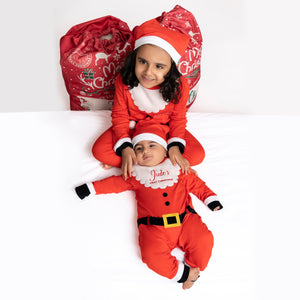 Organic Cotton Santa Baby Romper