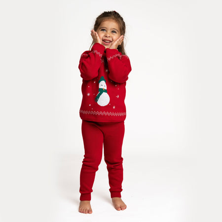 Snowman Toddler Knit Set