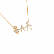 Load image into Gallery viewer, Family of Three Diamond Necklace
