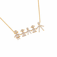Load image into Gallery viewer, Family of Five Diamond Necklace
