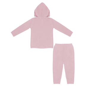 Pink Hooded Knit Set