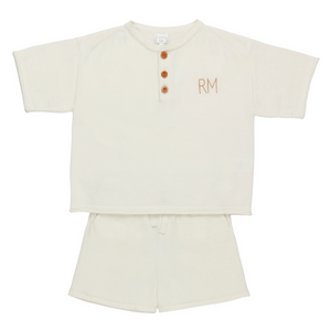 White Cotton Knit Set