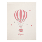Pink Hot Air Balloon Knit Blanket