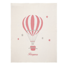 Load image into Gallery viewer, Pink Hot Air Balloon Knit Blanket
