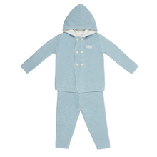 Load image into Gallery viewer, Blue Hooded Knit Set
