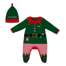 Load image into Gallery viewer, Organic Cotton Elf Baby Sleepsuit
